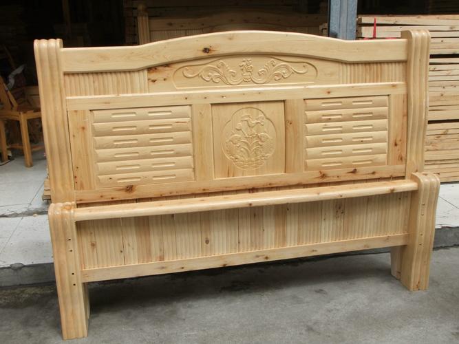 厂家直销 新款柏木雕花实木床头床尾 高品质柏木家具